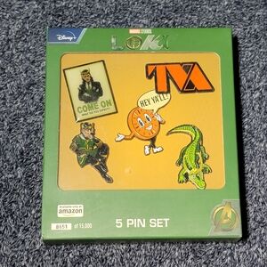 Marvel Loki TVA Green and Orange Pin Collection
